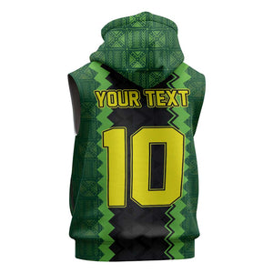 Custom Mali Football Sleeveless Hoodie Les Aigles-Green, Gold & Red - African Pride