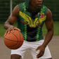 Custom Mali Football Sleeveless Hoodie Les Aigles-Green, Gold & Red - African Pride