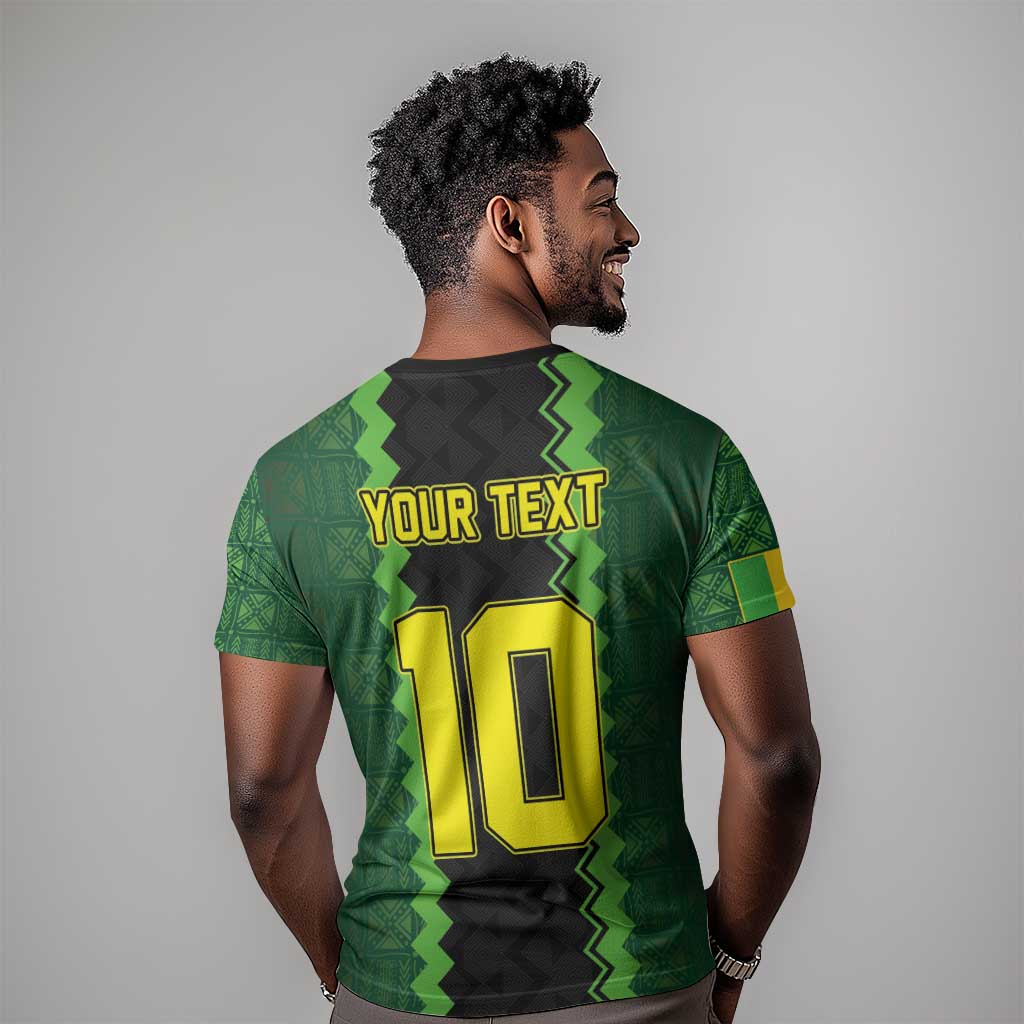 Custom Mali Football T shirt Les Aigles-Green, Gold & Red
