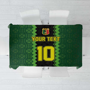 Custom Mali Football Tablecloth Les Aigles-Green, Gold & Red