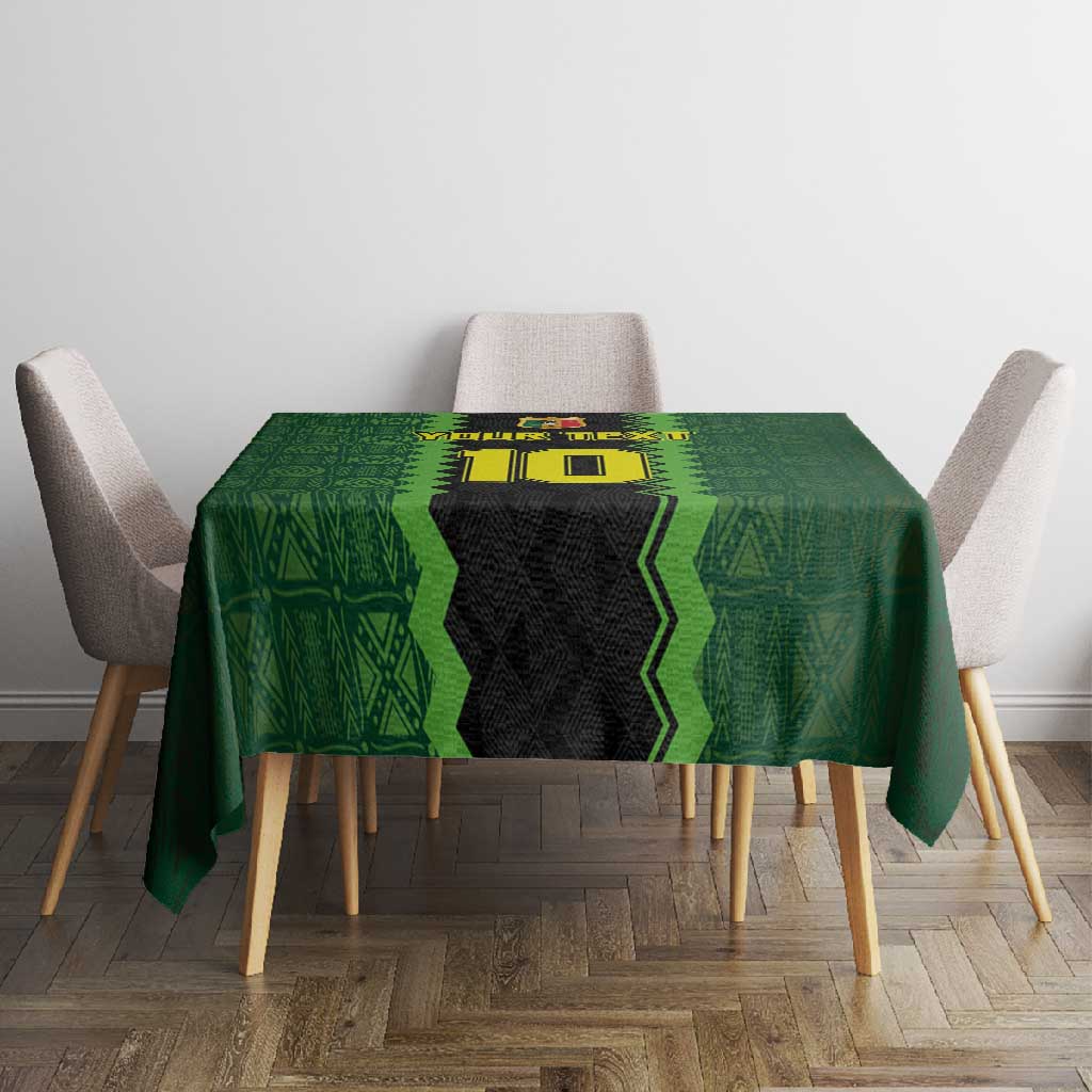 Custom Mali Football Tablecloth Les Aigles-Green, Gold & Red