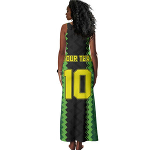 Custom Mali Football Tank Maxi Dress Les Aigles-Green, Gold & Red