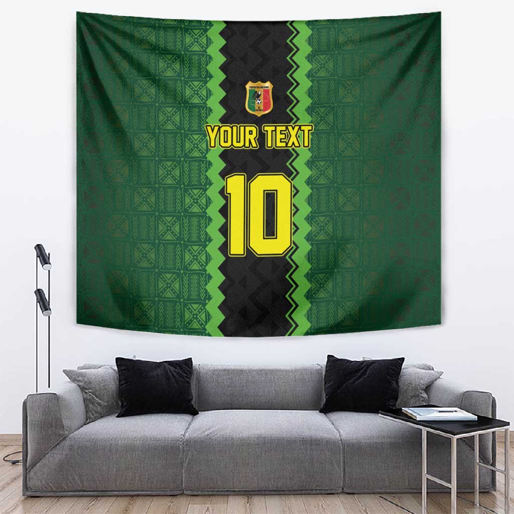 Custom Mali Football Tapestry Les Aigles-Green, Gold & Red