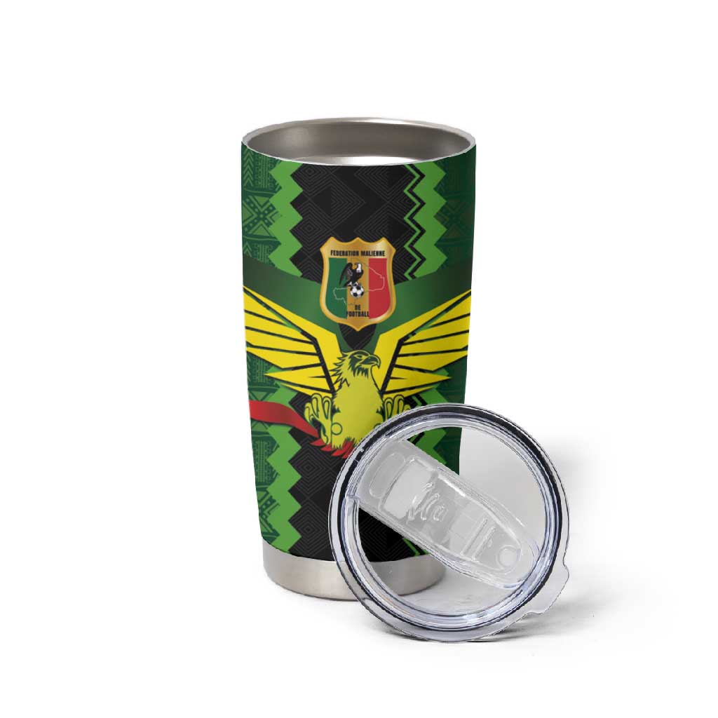 Custom Mali Football Tumbler Cup Les Aigles-Green, Gold & Red