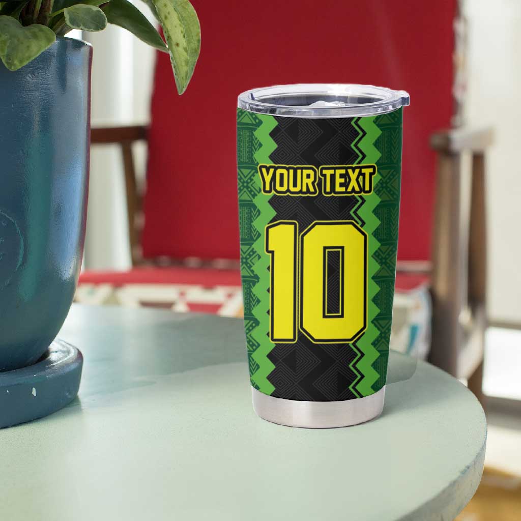 Custom Mali Football Tumbler Cup Les Aigles-Green, Gold & Red