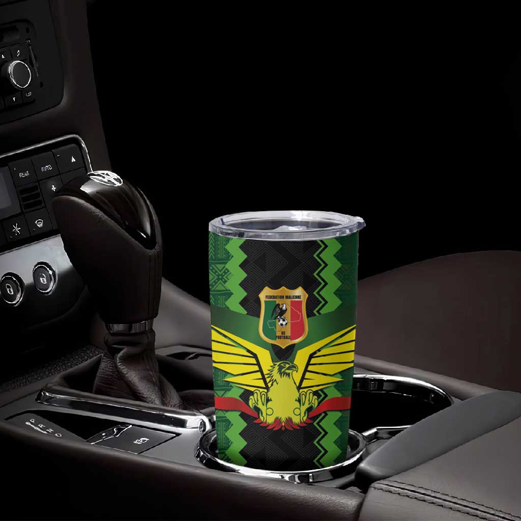 Custom Mali Football Tumbler Cup Les Aigles-Green, Gold & Red