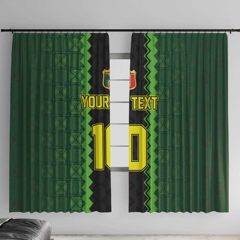 Custom Mali Football Window Curtain Les Aigles-Green, Gold & Red