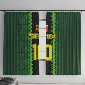 Custom Mali Football Window Curtain Les Aigles-Green, Gold & Red