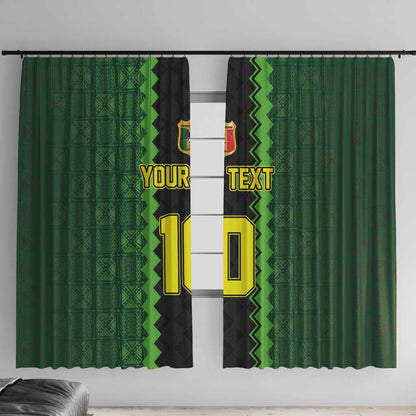 Custom Mali Football Window Curtain Les Aigles-Green, Gold & Red