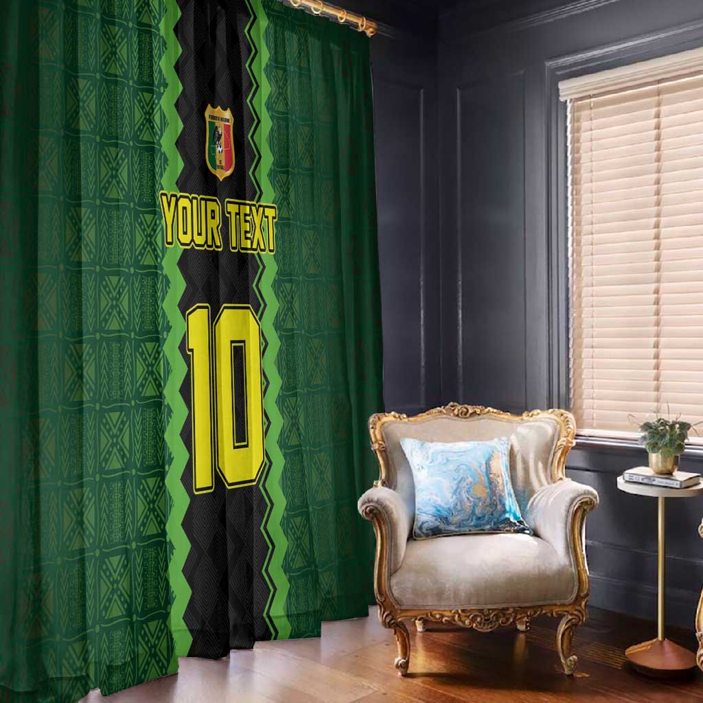 Custom Mali Football Window Curtain Les Aigles-Green, Gold & Red