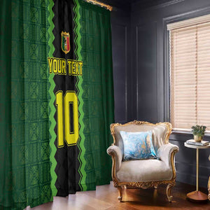 Custom Mali Football Window Curtain Les Aigles-Green, Gold & Red