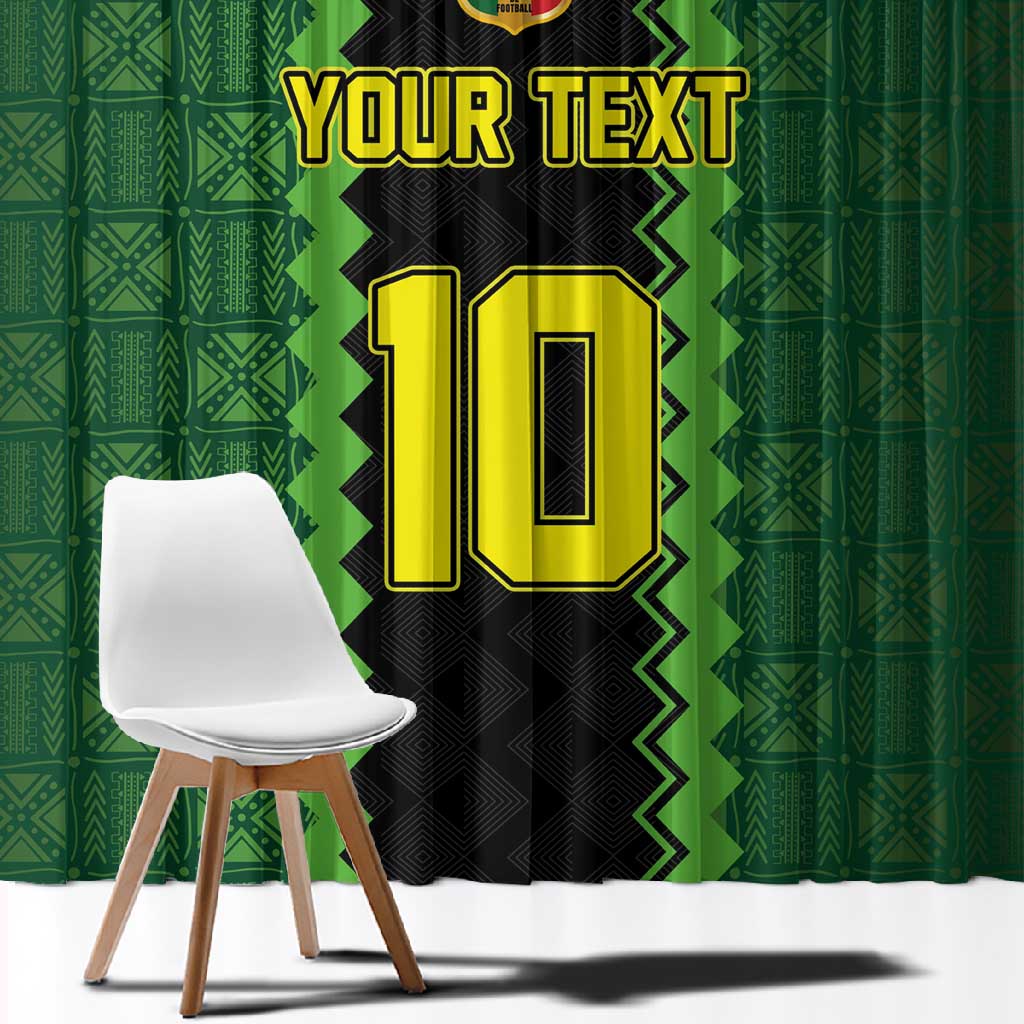 Custom Mali Football Window Curtain Les Aigles-Green, Gold & Red