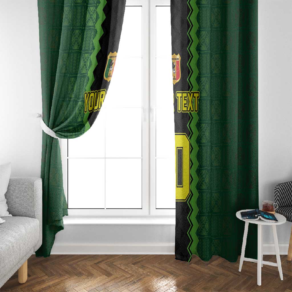 Custom Mali Football Window Curtain Les Aigles-Green, Gold & Red