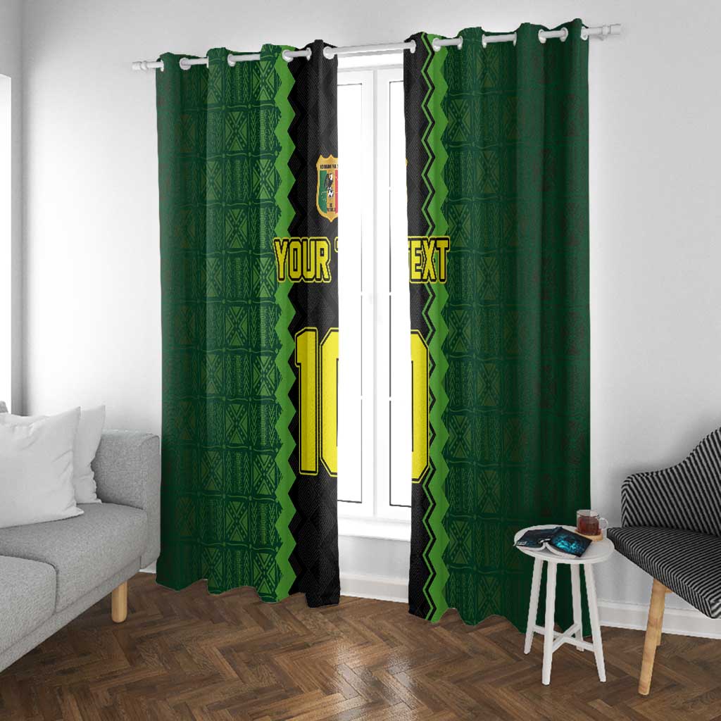 Custom Mali Football Window Curtain Les Aigles-Green, Gold & Red
