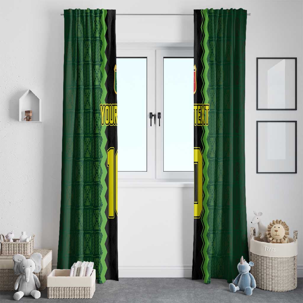 Custom Mali Football Window Curtain Les Aigles-Green, Gold & Red