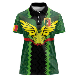 Custom Mali Football Women Polo Shirt Les Aigles-Green, Gold & Red