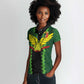 Custom Mali Football Women Polo Shirt Les Aigles-Green, Gold & Red