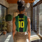 Custom Mali Football Women Sleeveless Polo Shirt Les Aigles-Green, Gold & Red