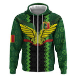 Custom Mali Football Zip Hoodie Les Aigles-Green, Gold & Red