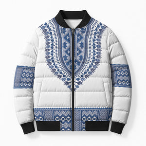 Cape Verde Bomber Puffer Jacket Pano di Terra Dashiki Style
