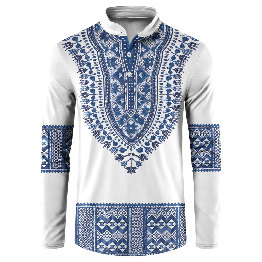 Cape Verde Button Sweatshirt Pano di Terra Dashiki Style