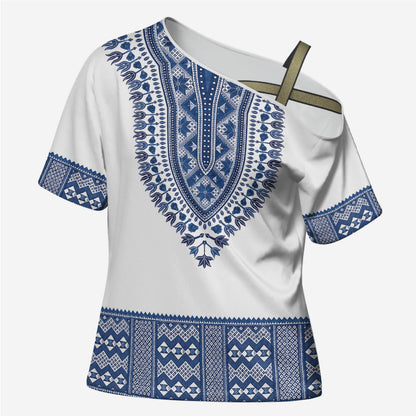 Cape Verde Cross Shoulder Shirt Pano di Terra Dashiki Style