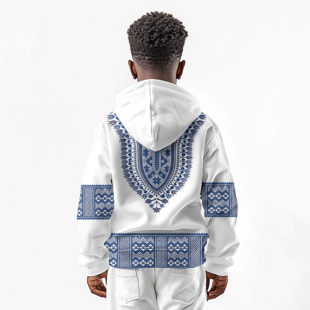 Cape Verde Kid Hoodie Pano di Terra Dashiki Style