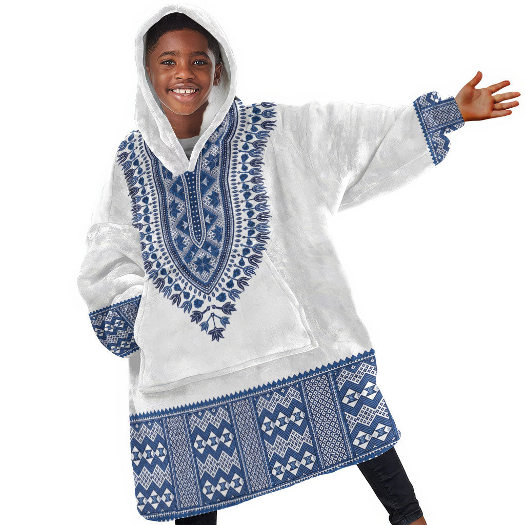 Cape Verde Kid Wearable Blanket Hoodie Pano di Terra Dashiki Style