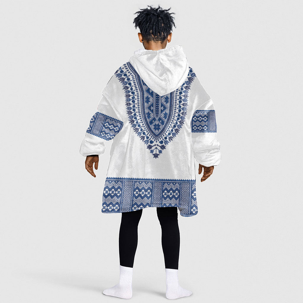 Cape Verde Kid Wearable Blanket Hoodie Pano di Terra Dashiki Style