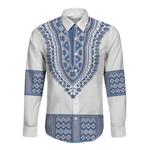 Cape Verde Long Sleeve Button Shirt Pano di Terra Dashiki Style