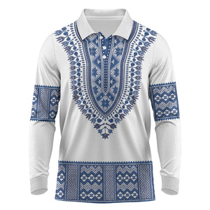 Cape Verde Long Sleeve Polo Shirt Pano di Terra Dashiki Style