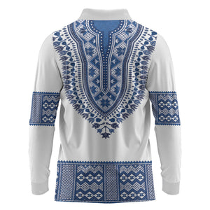 Cape Verde Long Sleeve Polo Shirt Pano di Terra Dashiki Style