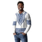 Cape Verde Long Sleeve Polo Shirt Pano di Terra Dashiki Style