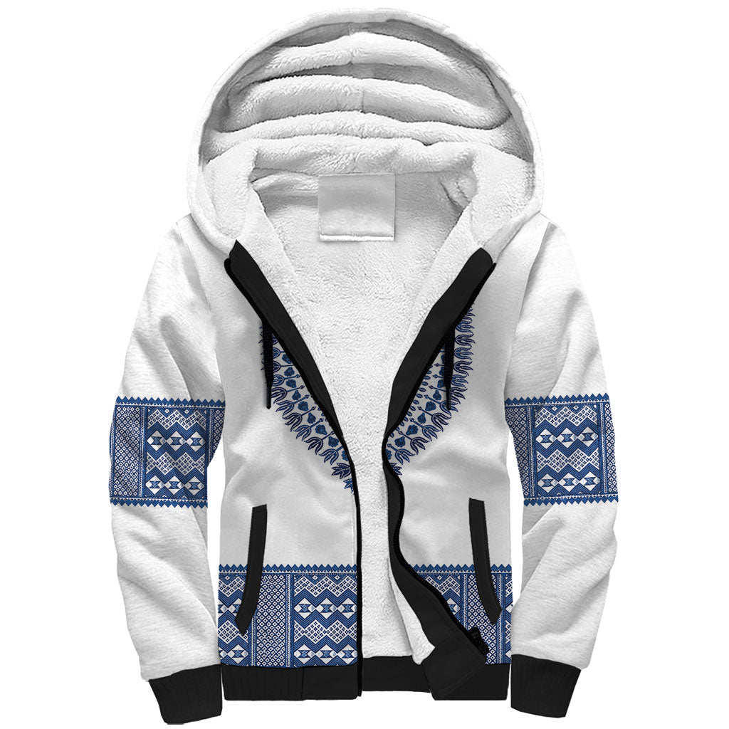 Cape Verde Sherpa Hoodie Pano di Terra Dashiki Style