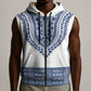 Cape Verde Sleeveless Zip Hoodie Pano di Terra Dashiki Style