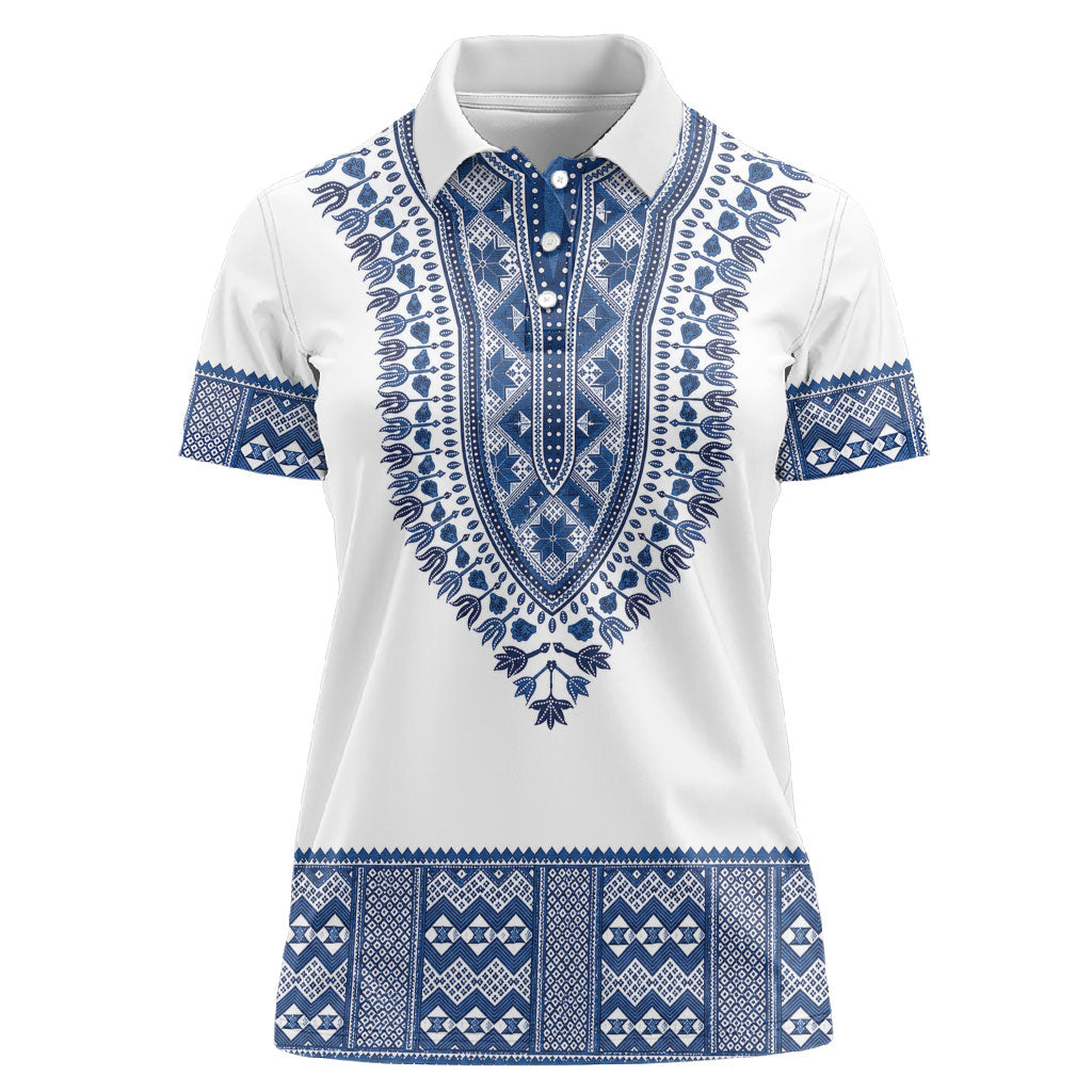 Cape Verde Women Polo Shirt Pano di Terra Dashiki Style