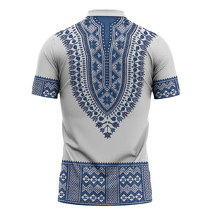 Cape Verde Zipper Polo Shirt Pano di Terra Dashiki Style