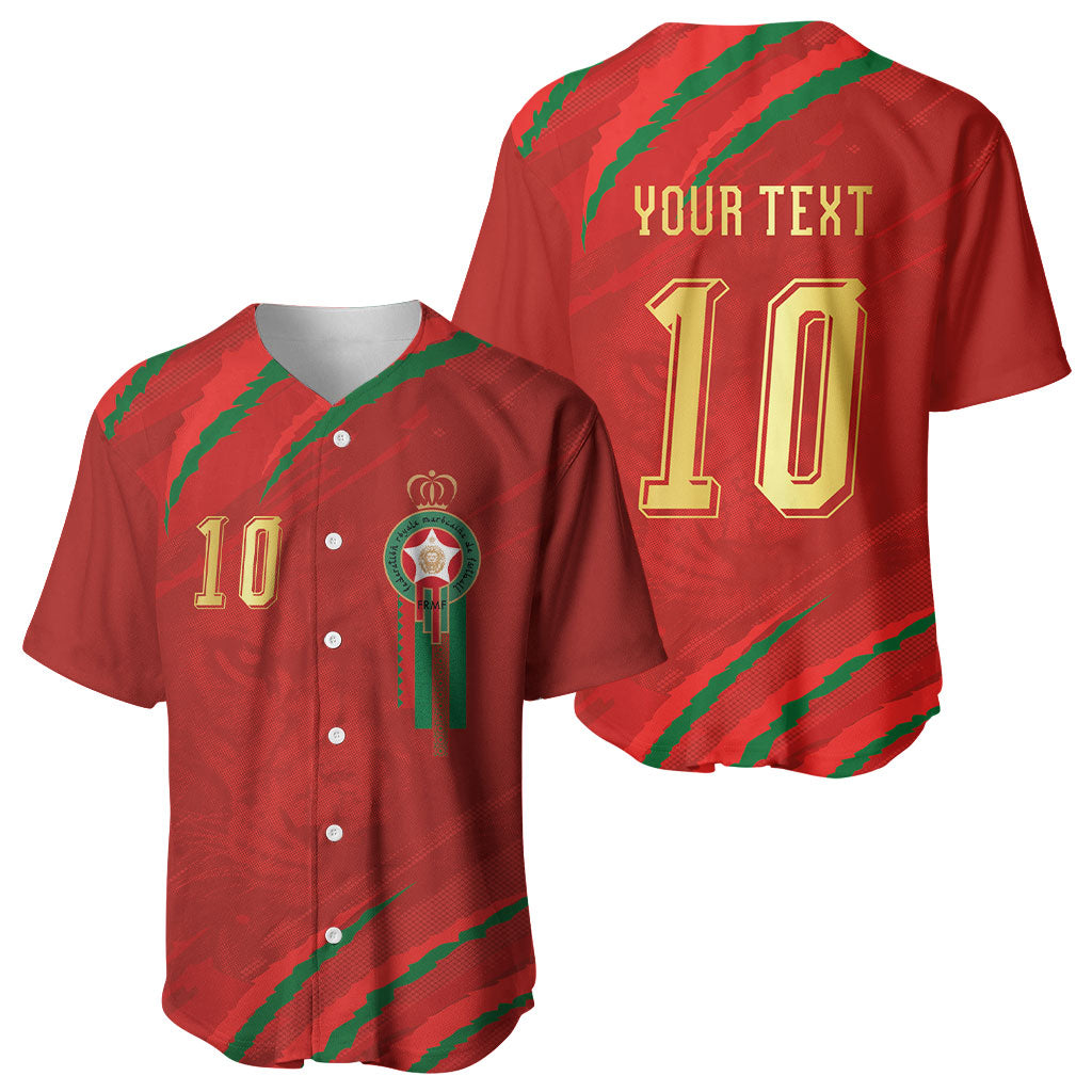 Custom Morocco National Football Baseball Jersey Atlas Lions-Claws