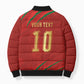 Custom Morocco National Football Bomber Puffer Jacket Atlas Lions-Claws