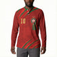 Custom Morocco National Football Button Sweatshirt Atlas Lions-Claws