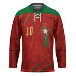 Custom Morocco National Football Hockey Jersey Atlas Lions-Claws