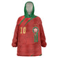 Custom Morocco National Football Kid Wearable Blanket Hoodie Atlas Lions-Claws