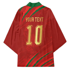 Custom Morocco National Football Kimono Atlas Lions-Claws