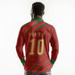 Custom Morocco National Football Long Sleeve Polo Shirt Atlas Lions-Claws