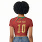 Custom Morocco National Football Raglan Cropped T shirt Atlas Lions-Claws