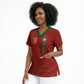 Custom Morocco National Football Scrub Top Atlas Lions-Claws