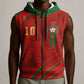 Custom Morocco National Football Sleeveless Zip Hoodie Atlas Lions-Claws