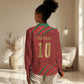 Custom Morocco National Football Women Casual Shirt Atlas Lions-Claws