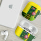South Africa National Football AirPods Case King Protea with African Tribal Geometric Pattern Culture Art