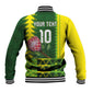 Custom South Africa National Football Baseball Jacket King Protea with African Tribal Geometric Pattern Culture Art